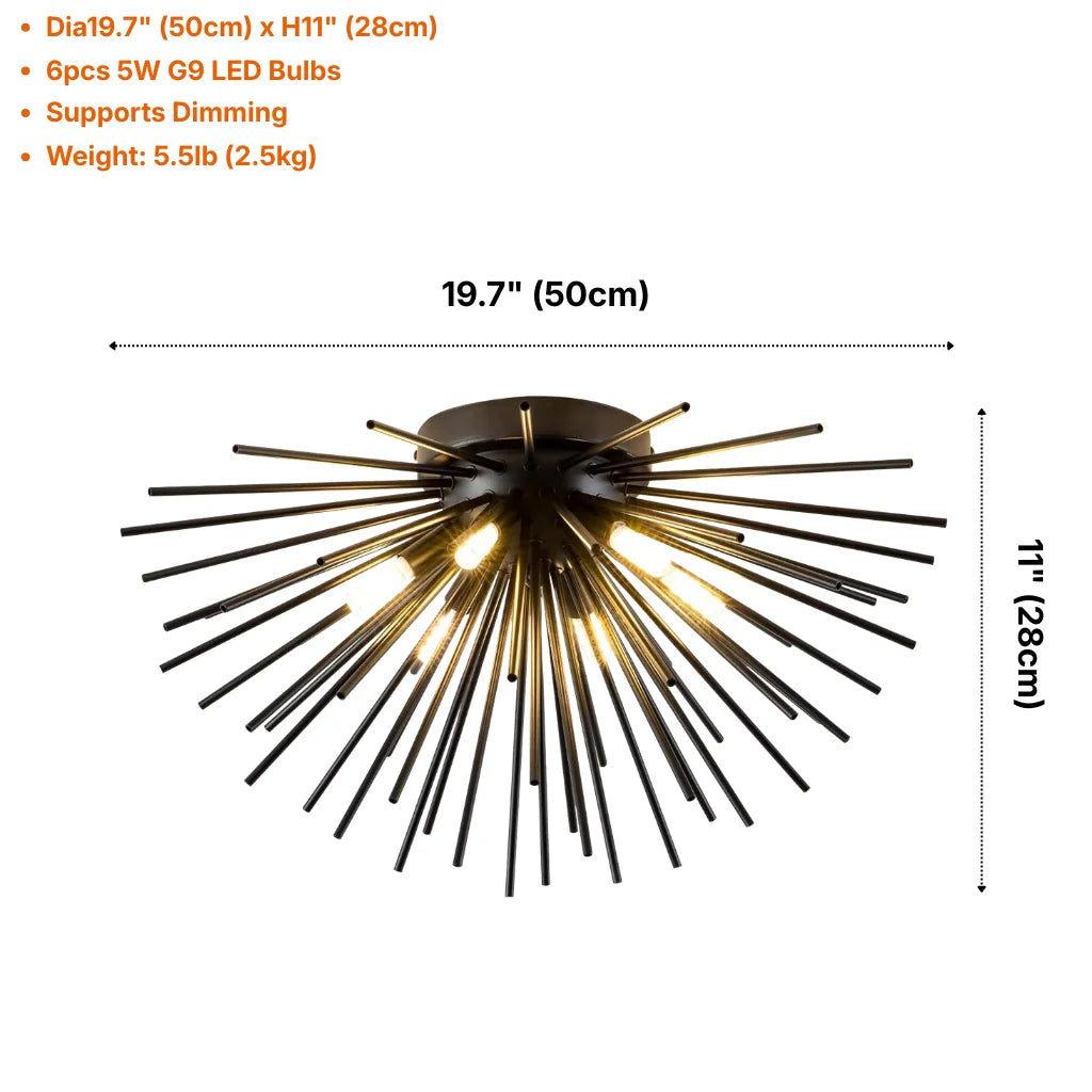 Pyro Modern LED Ceiling Light for Living Room & Dining Room