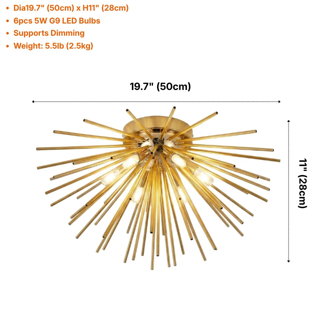 Pyro Modern LED Ceiling Light for Living Room & Dining Room