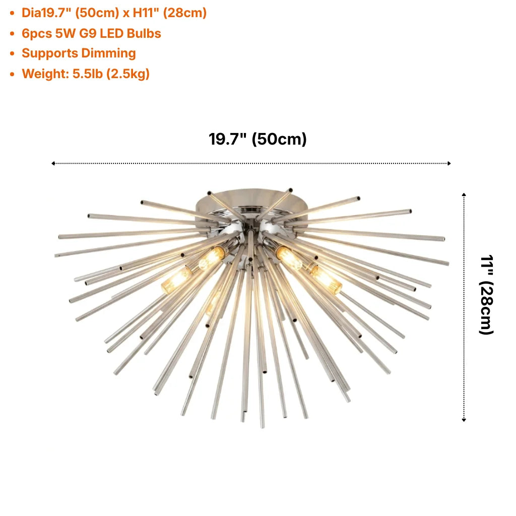 Pyro Modern LED Ceiling Light for Living Room & Dining Room