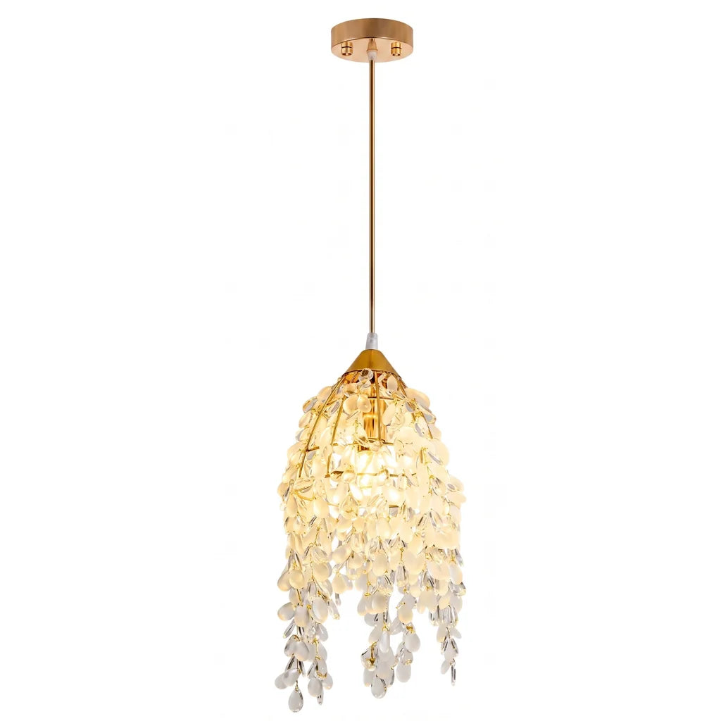 Drova Gold Glass Pendant Light for Kitchen Island & Bedroom