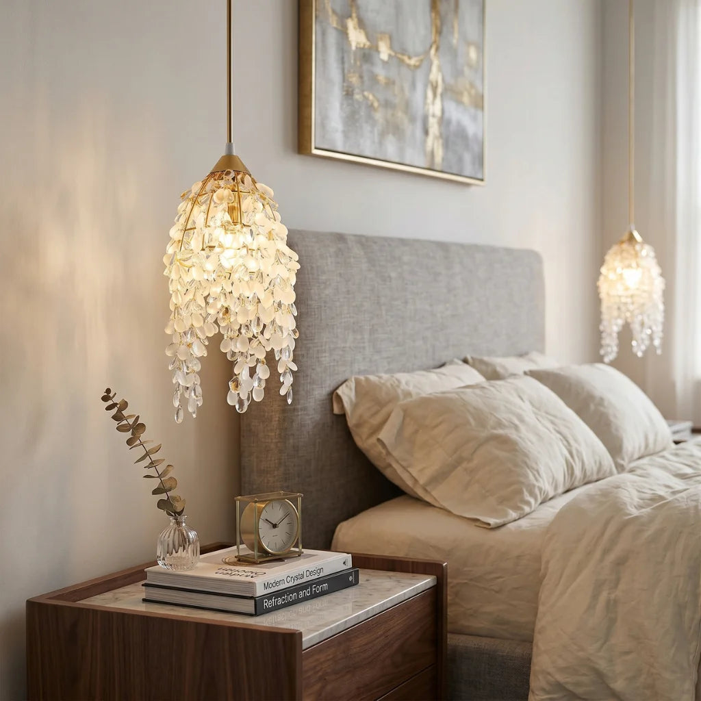 Drova Gold Glass Pendant Light for Kitchen Island & Bedroom