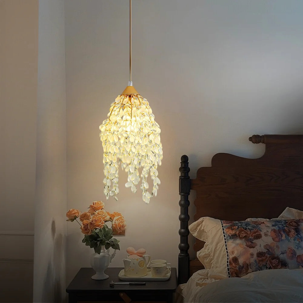 Drova Gold Glass Pendant Light for Bedroom & Kitchen