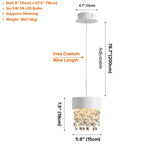 Vetra Mini White Crystal Pendant Light for Dining Room & Kitchen Island