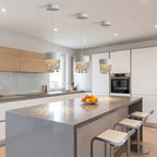 Vetra Mini White Crystal Pendant Light for Dining Room & Kitchen Island
