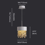 Vetra Mini White Crystal Pendant Light for Dining Room & Kitchen Island