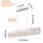 YOOGEE luxury crystal chandelier for modern dining room lighting