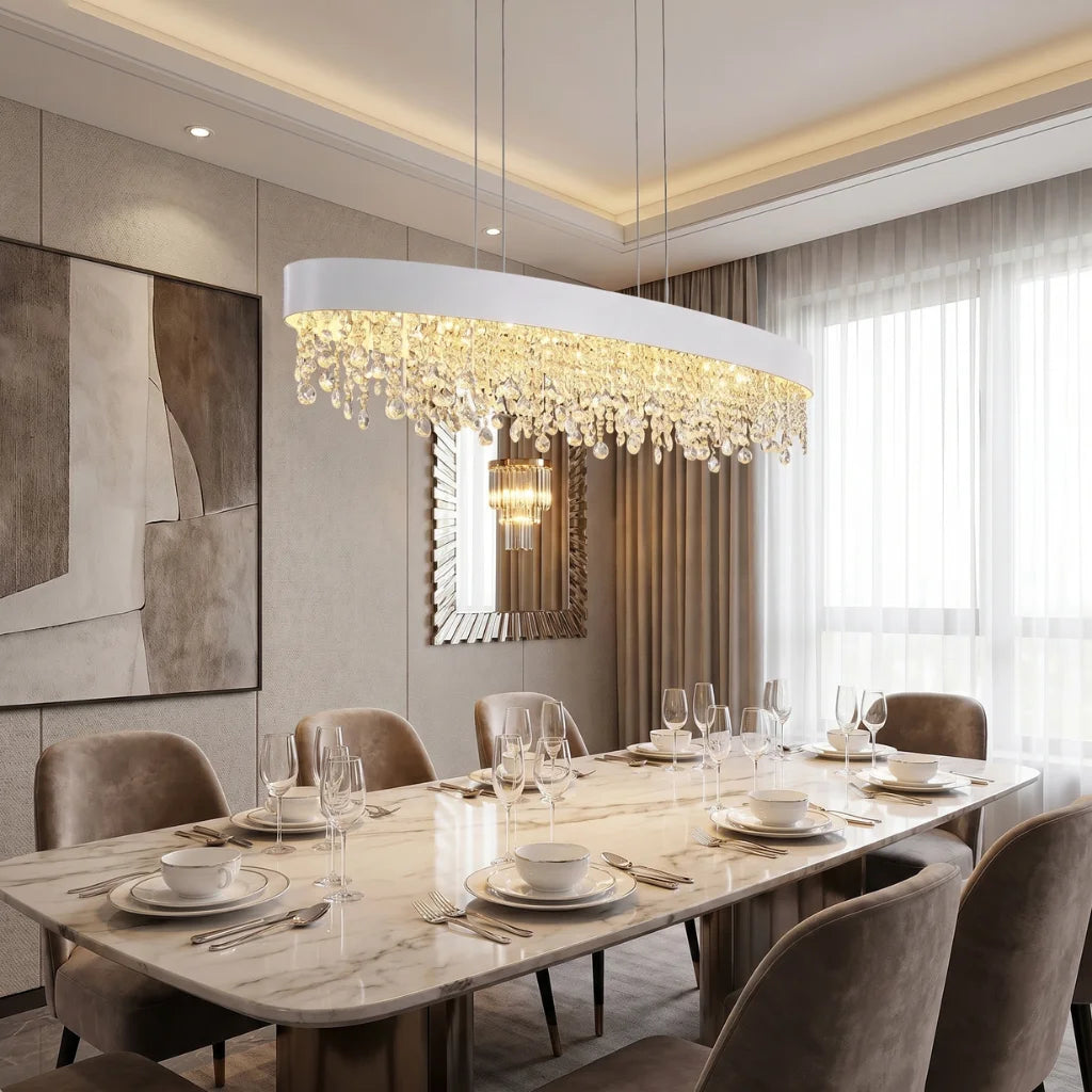 Luxury ceiling chandelier for upscale American home interiors