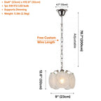 Celina Art Glass Pendant Light evening ambiance with warm lighting in modern dining room