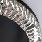 Led Modern Black Crystal Ceiling Lamp For Living Room