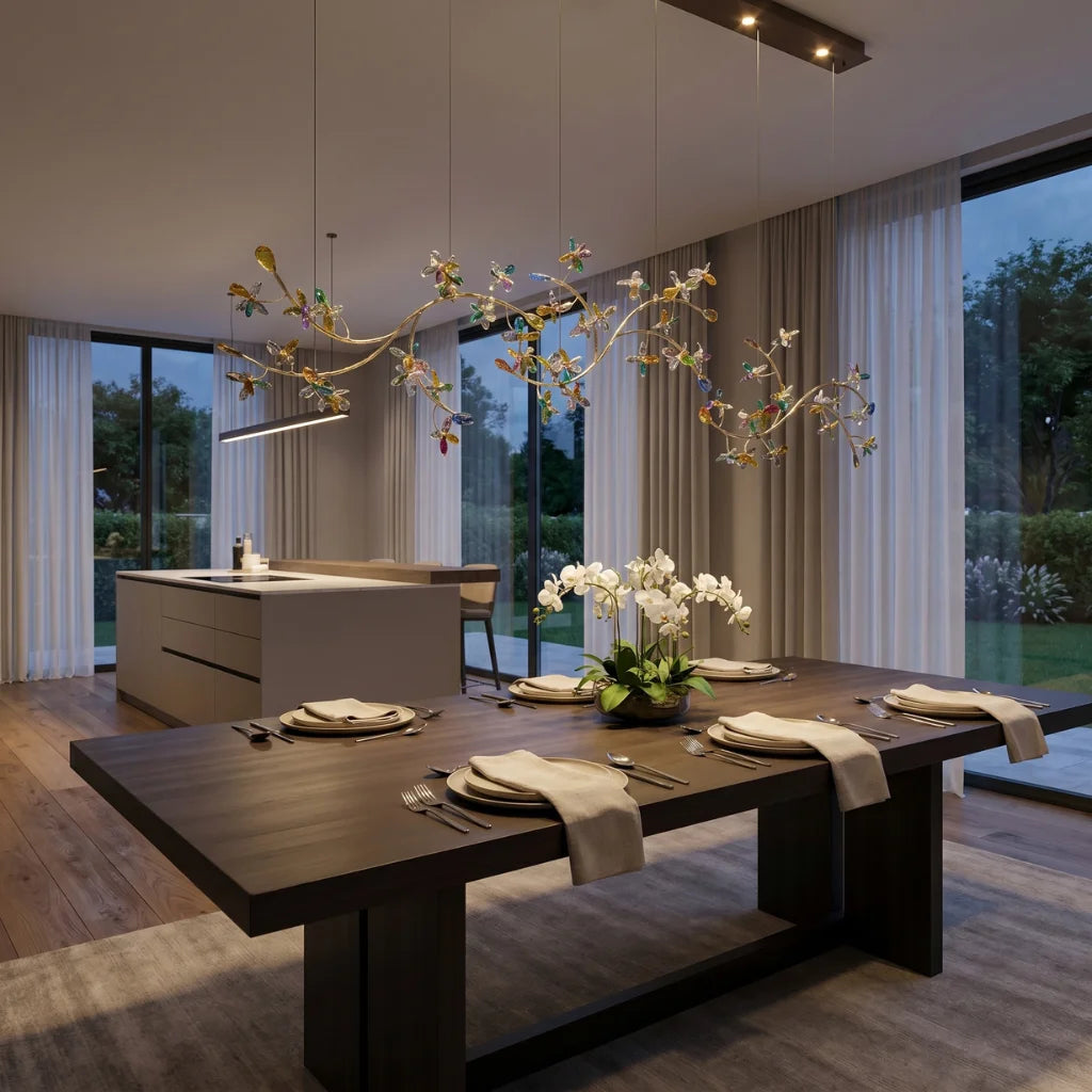 YOOGEE statement chandelier for dining room and foyer lighting