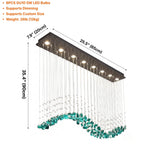 YOOGEE luxury crystal chandelier for modern dining room lighting