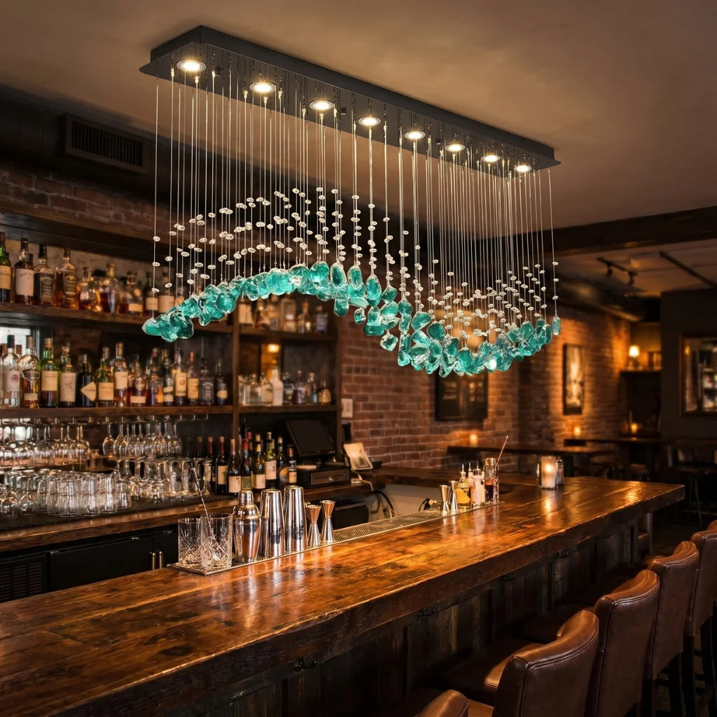 YOOGEE luxury crystal chandelier for modern dining room lighting