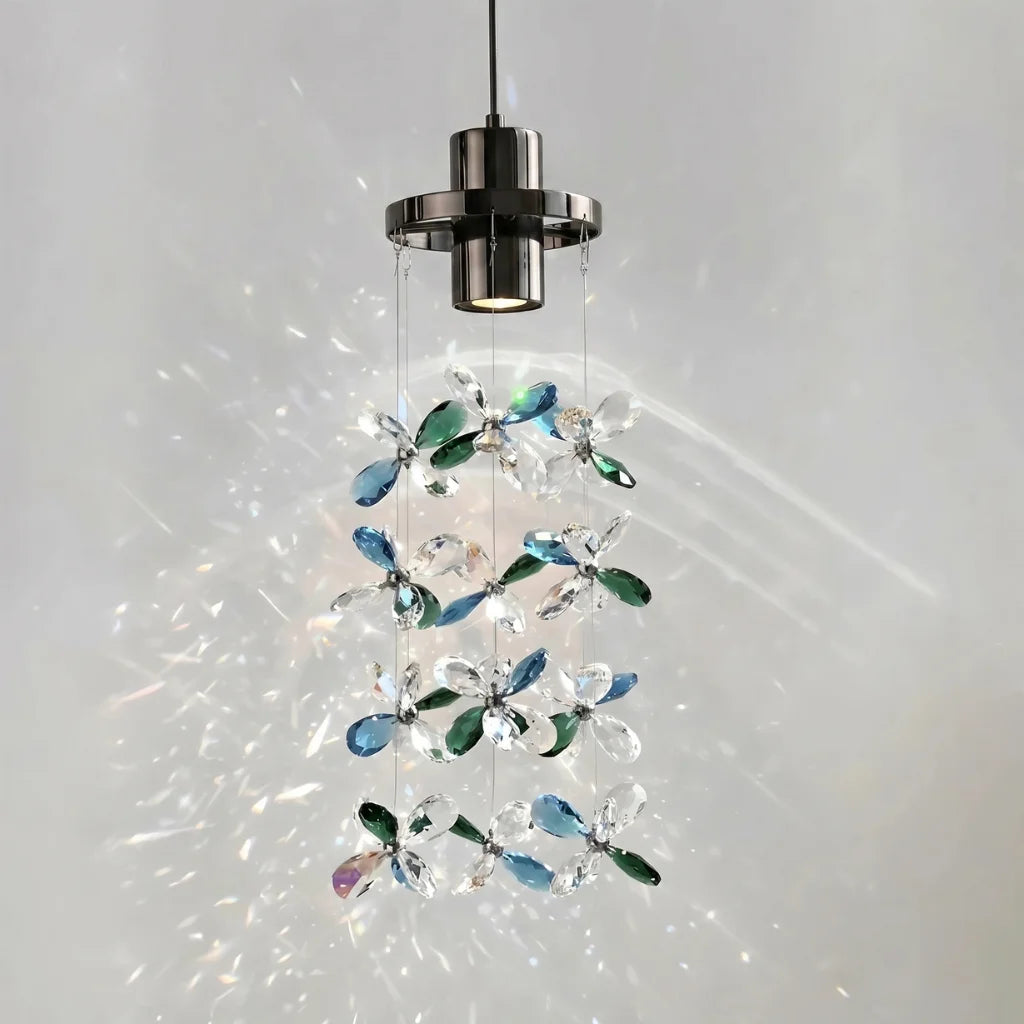 Sylvi Modern Crystal Chandelier with Black Frame for Dining Room & Living Room