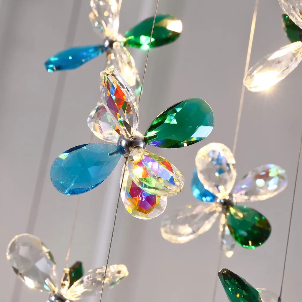 Sylvi Modern Crystal Chandelier with Black Frame for Dining Room & Living Room