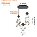 Sylvi Modern Crystal Chandelier with Black Frame for Dining Room & Living Room