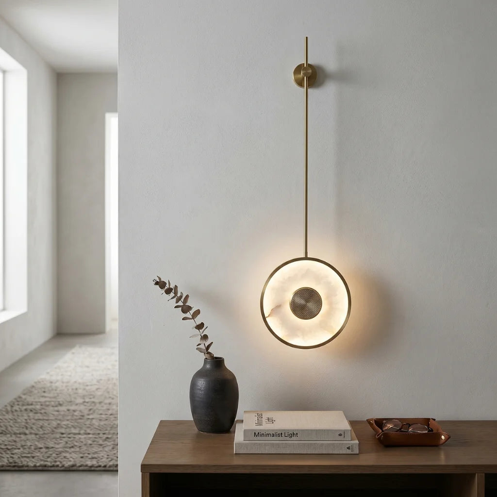 Solyn Natural Marble LED Wall Sconce for Living Room & Bedroom