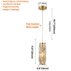 YOOGEE Clyo Crystal Pendant Lights pair over kitchen peninsula for modern American homes