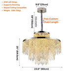 Luxury ceiling chandelier for upscale American home interiors