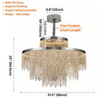 Contemporary chandelier lighting fixture for luxury home decor
