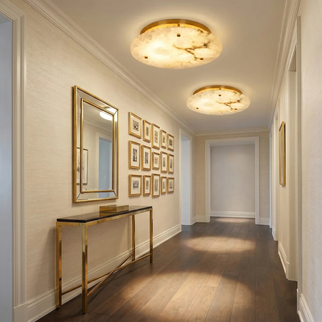 Luxury LED Marble Ceiling Light For Corridor