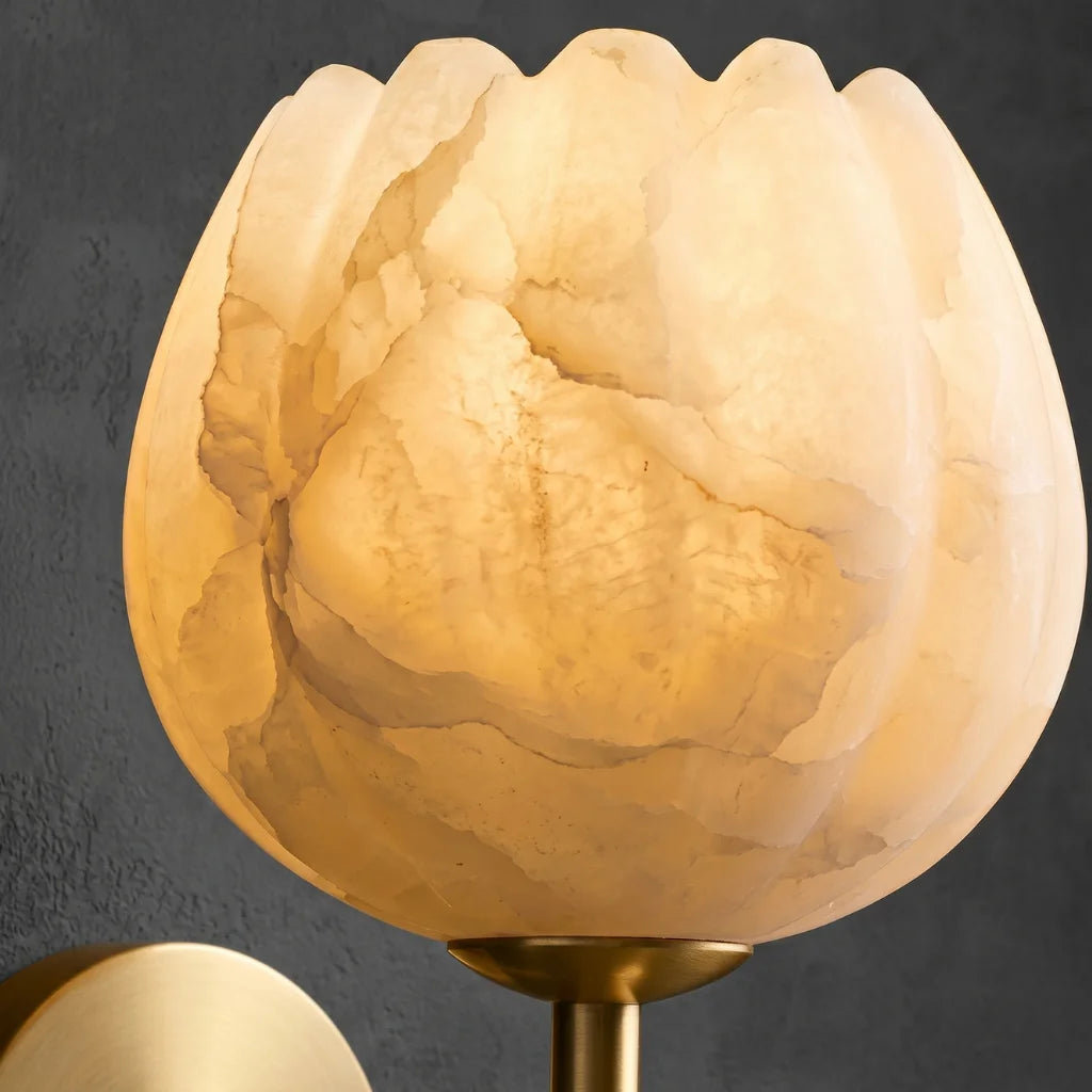 Velin Marble LED Wall Sconce for Bedroom, Living Room & Hallway