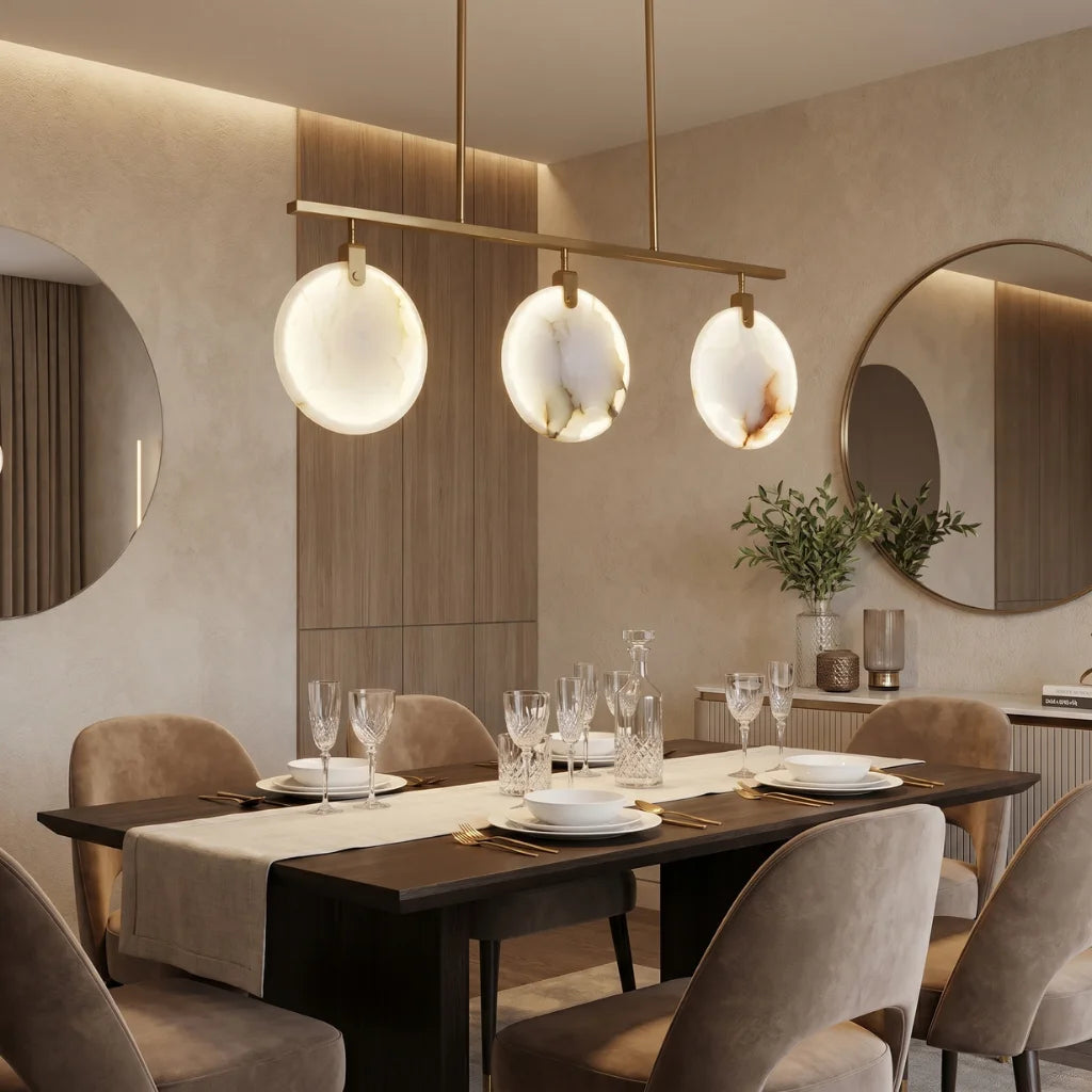 Modern chandelier light fixture for elegant living room decor