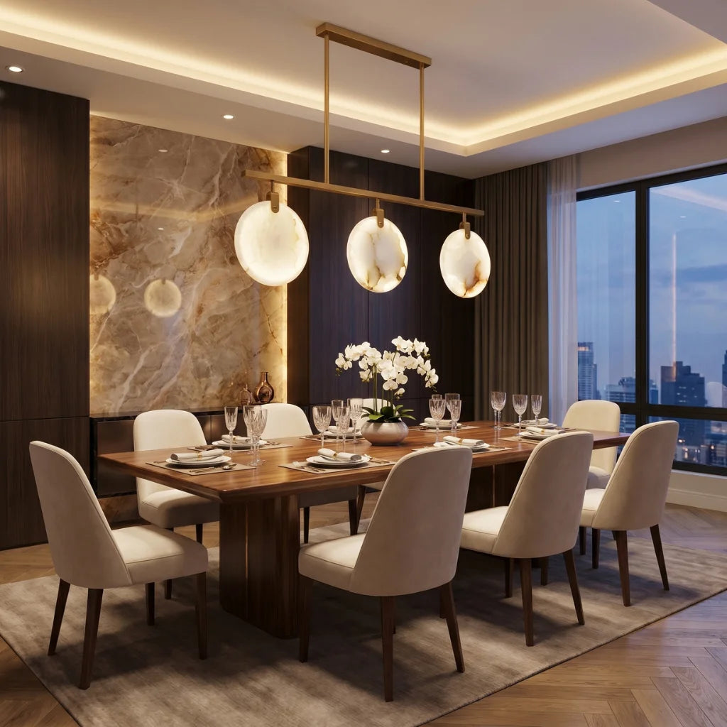 Luxury ceiling chandelier for upscale American home interiors