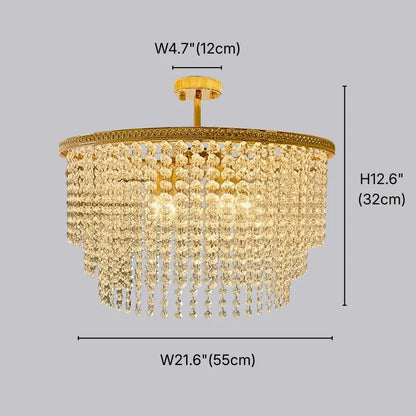 Vesil Luxury Green or Clear Crystal Chandelier for Living Room & Dining Room | YOOGEE Lighting