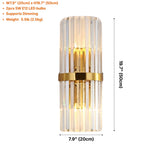Cilo Gold Crystal Wall Sconce for Bedroom, Living Room & Hallway
