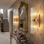 Cilo Gold Crystal Wall Sconce for Bedroom, Living Room & Hallway
