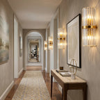Cilo Gold Crystal Wall Sconce for Bedroom, Living Room & Hallway