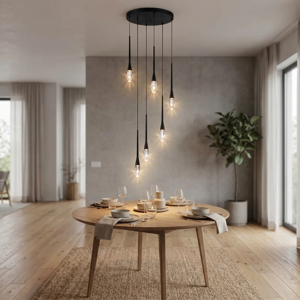 YOOGEE luxury crystal chandelier for modern dining room lighting