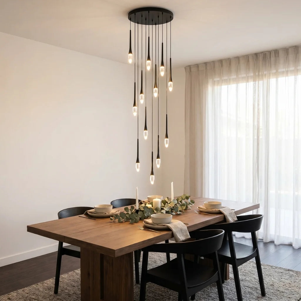 YOOGEE statement chandelier for dining room and foyer lighting