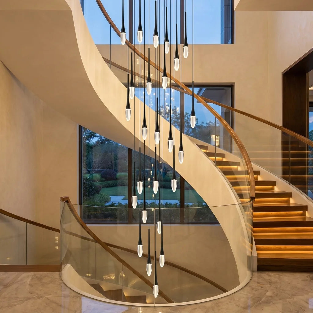 Luxury ceiling chandelier for upscale American home interiors