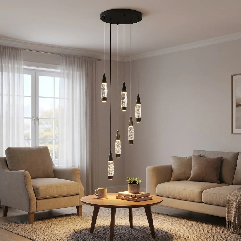 YOOGEE statement chandelier for dining room and foyer lighting