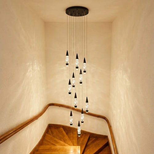 Modern chandelier light fixture for elegant living room decor