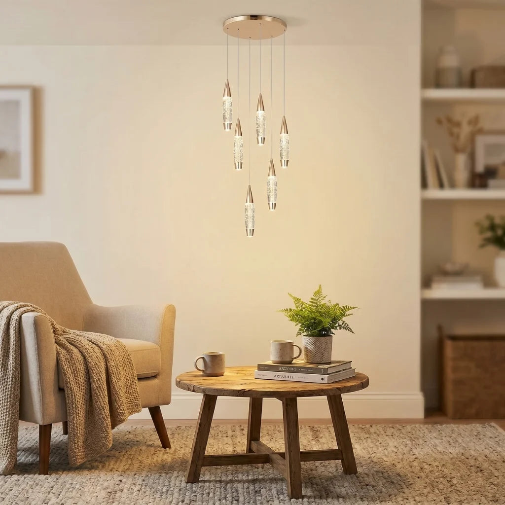 Luxury ceiling chandelier for upscale American home interiors