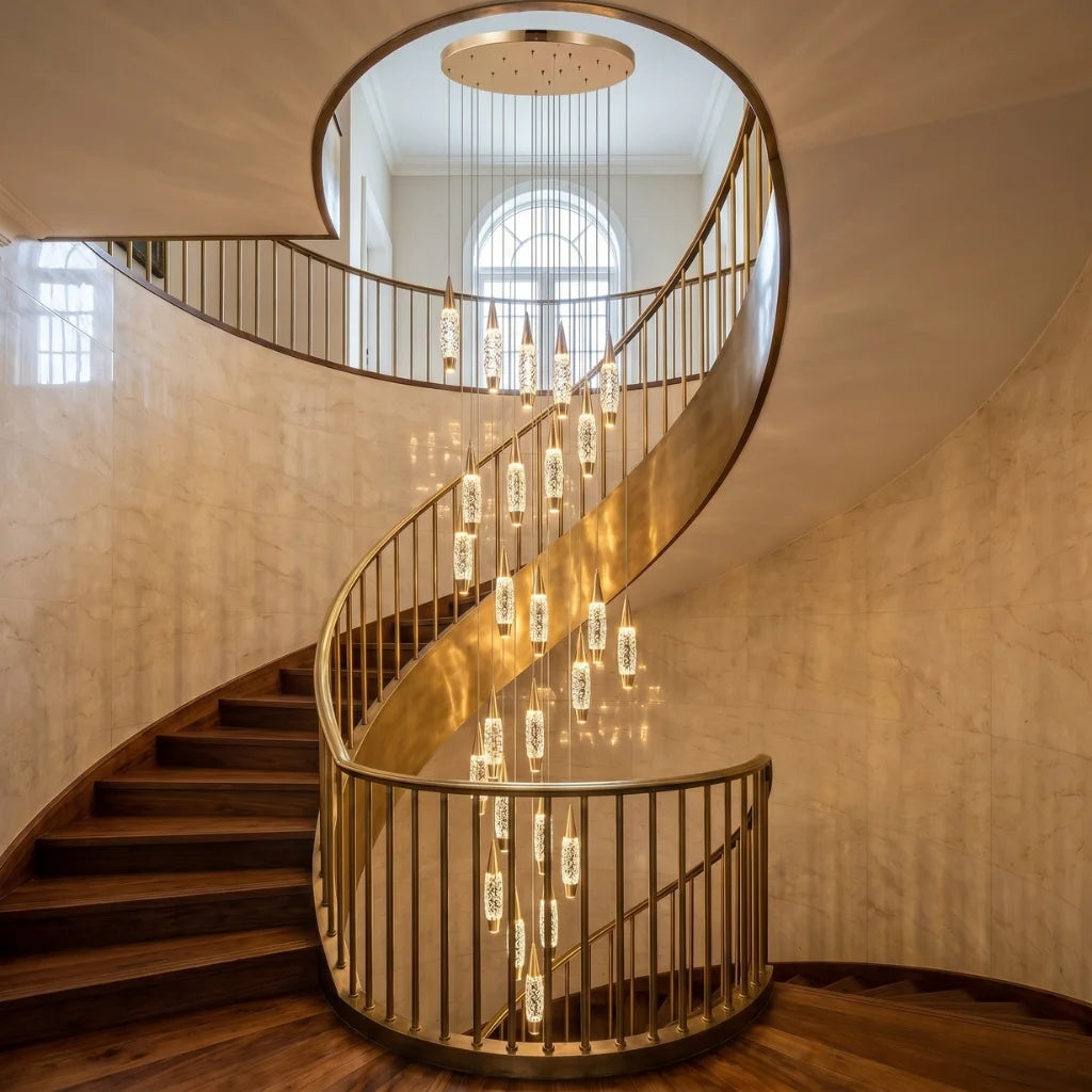 Modern chandelier light fixture for elegant living room decor