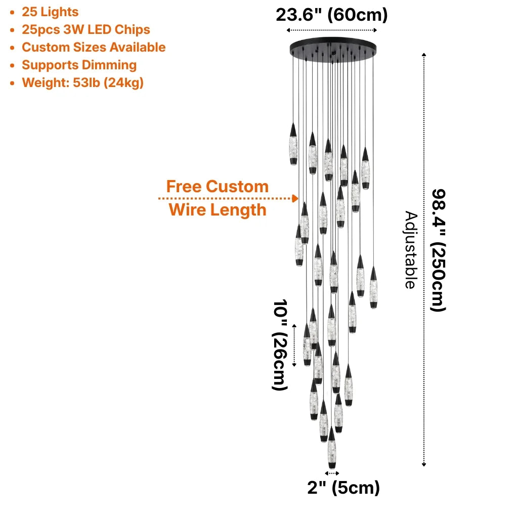 YOOGEE luxury crystal chandelier for modern dining room lighting