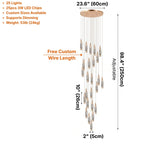 YOOGEE statement chandelier for dining room and foyer lighting