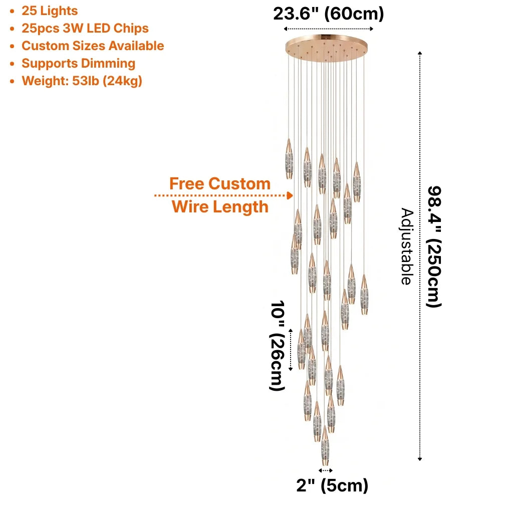YOOGEE statement chandelier for dining room and foyer lighting