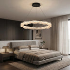Soren Modern LED Crystal-Effect Resin Chandelier for Living Rooms & Dining Areas
