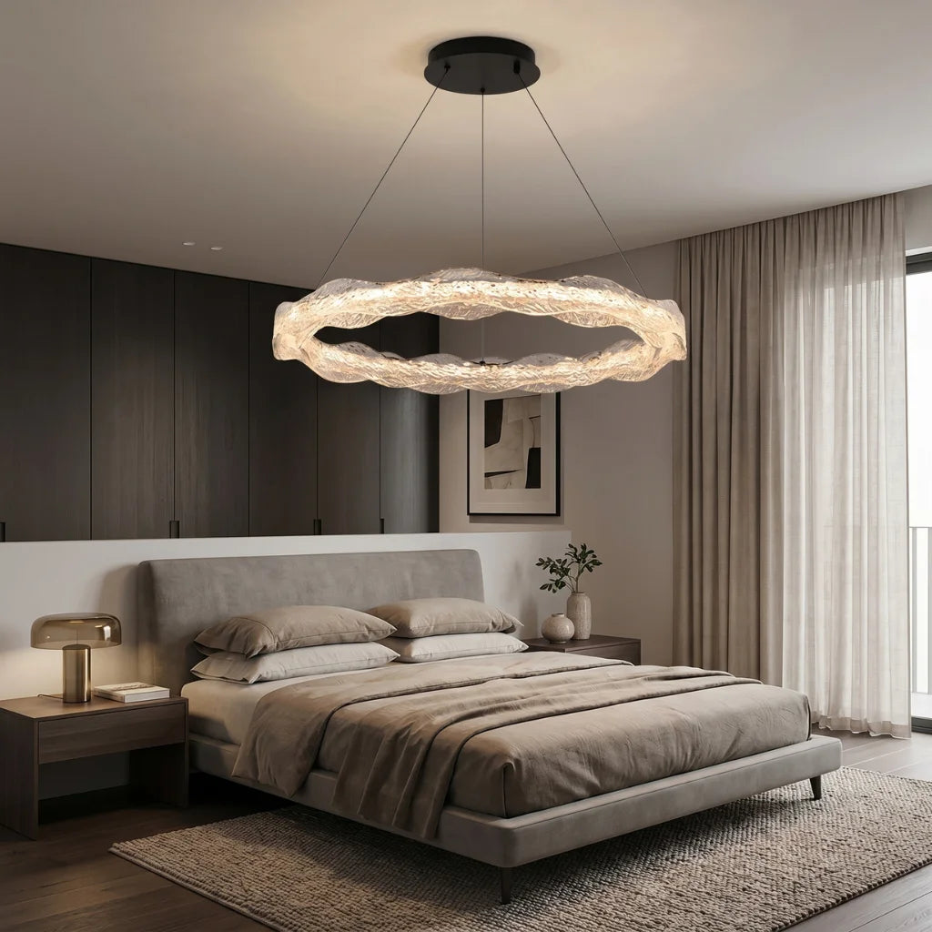 Soren Modern LED Crystal-Effect Resin Chandelier for Living Rooms & Dining Areas