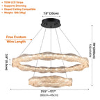 Soren Modern LED Crystal-Effect Resin Chandelier for Living Rooms & Dining Areas