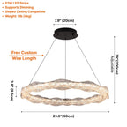 Soren Modern LED Crystal-Effect Resin Chandelier for Living Rooms & Dining Areas