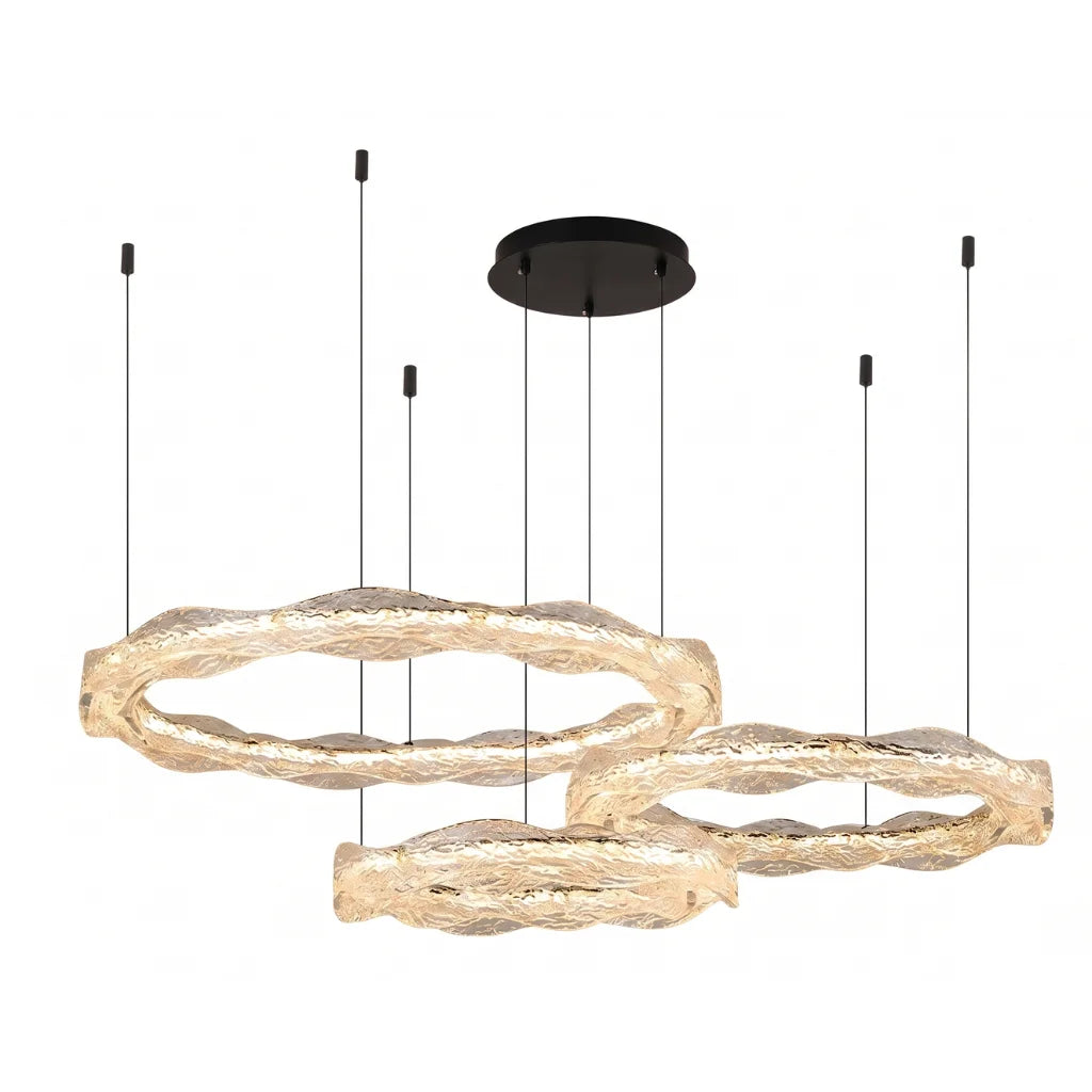 Soren Modern LED Crystal-Effect Resin Chandelier for Living Rooms & Dining Areas