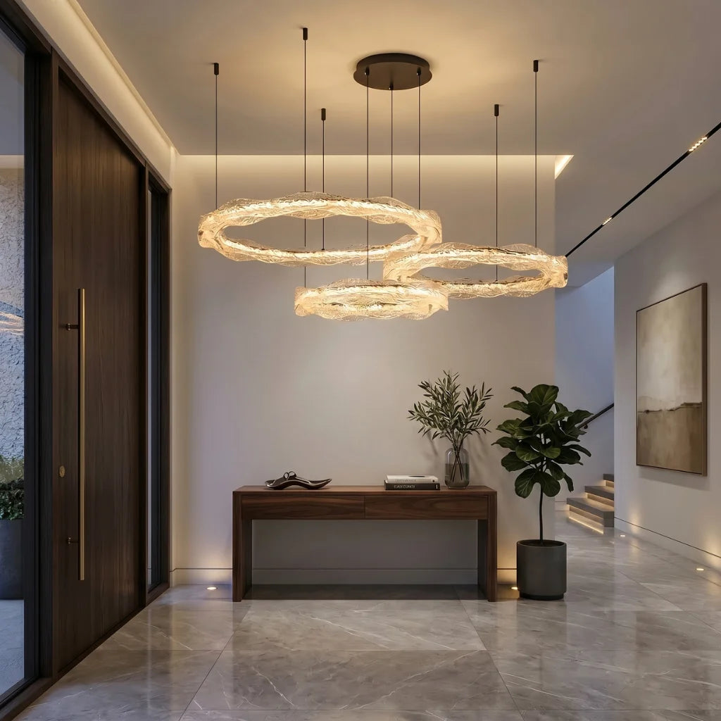 Soren Modern LED Crystal-Effect Resin Chandelier for Living Rooms & Dining Areas