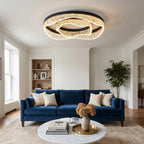 Living Room Ceiling Light Black Round Lamp