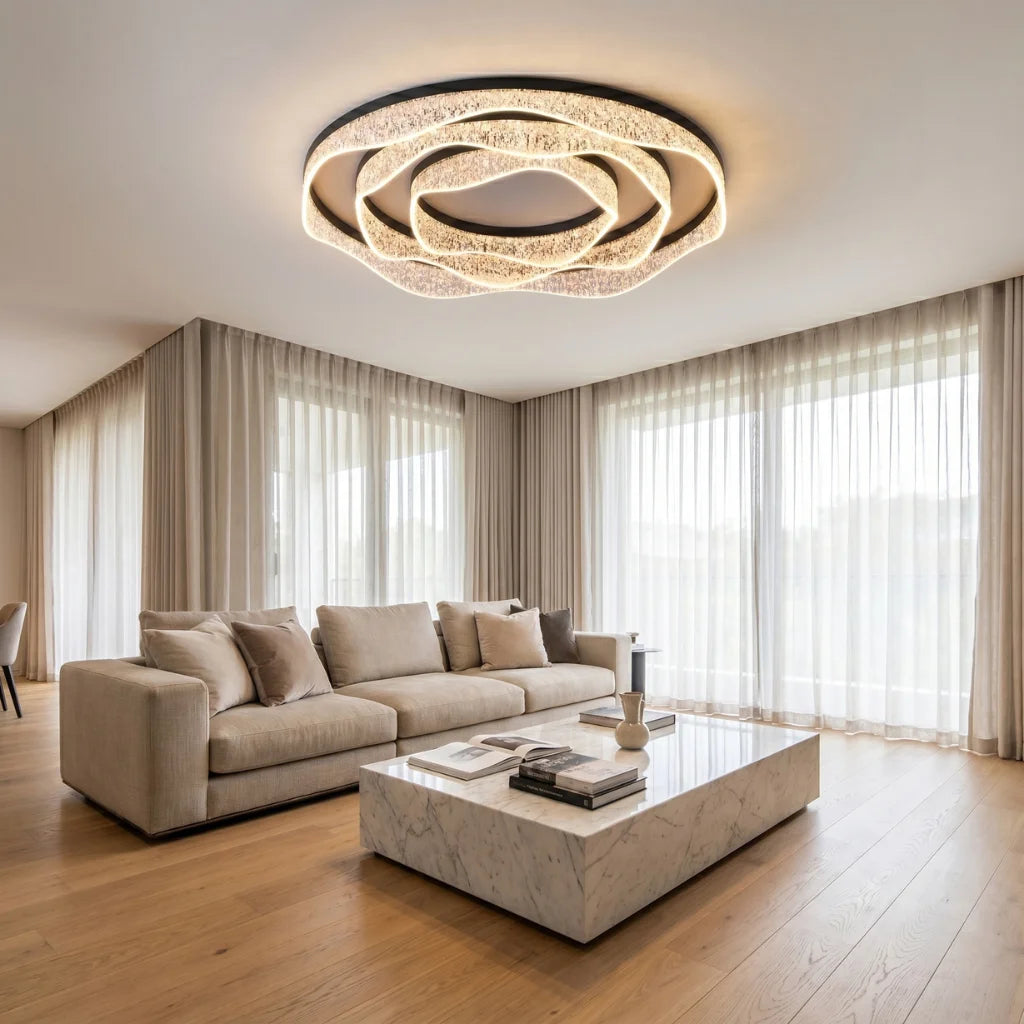 Modern Flat Mounted Ceiling Lamp For Living Room