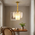 Pluma Modern LED Feather-Inspired Crystal Chandelier for Living Spaces